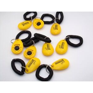 x9 Dog Training Clicker with Wrist Strap Pet Cat Dog Trainer Aid Sound Keychain